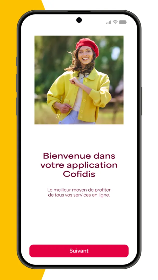 Page de connexion de l’appli mobile