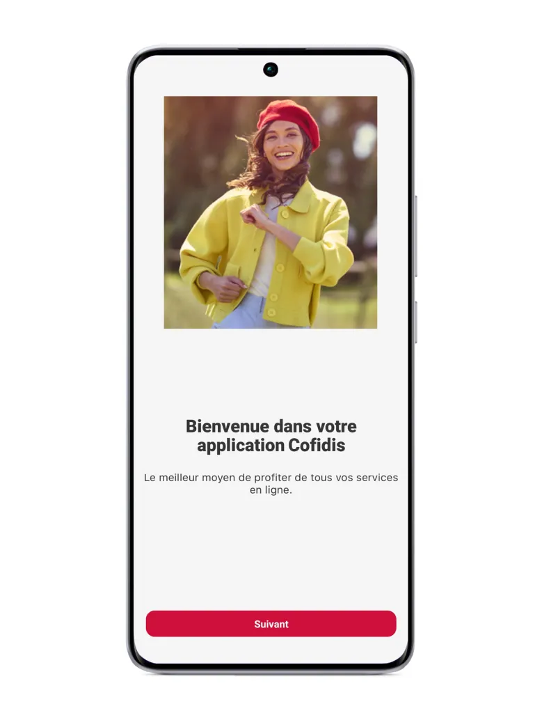 Inlogpagina mobiele app Cofidis